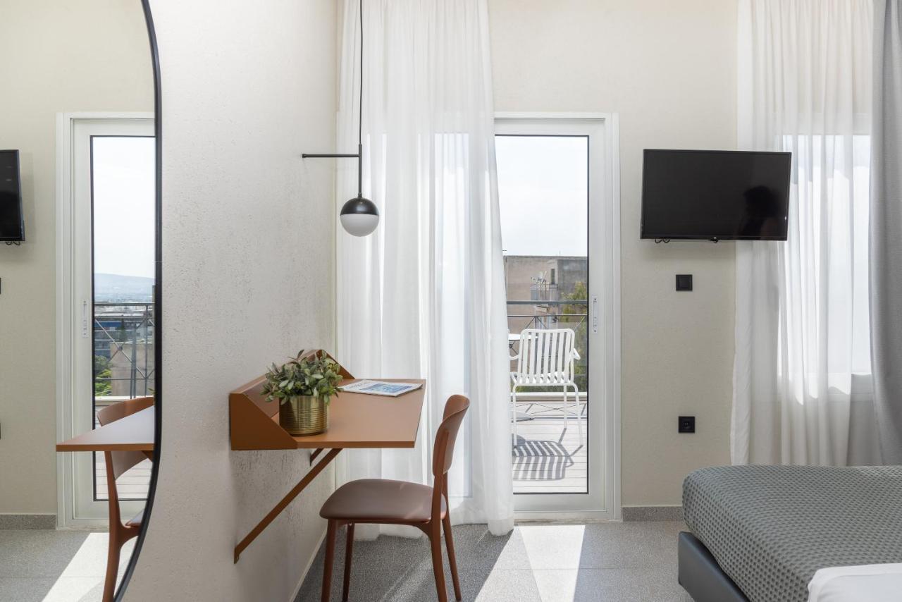 Doppel- oder Zweibettzimmer - Blick auf die Akropolis