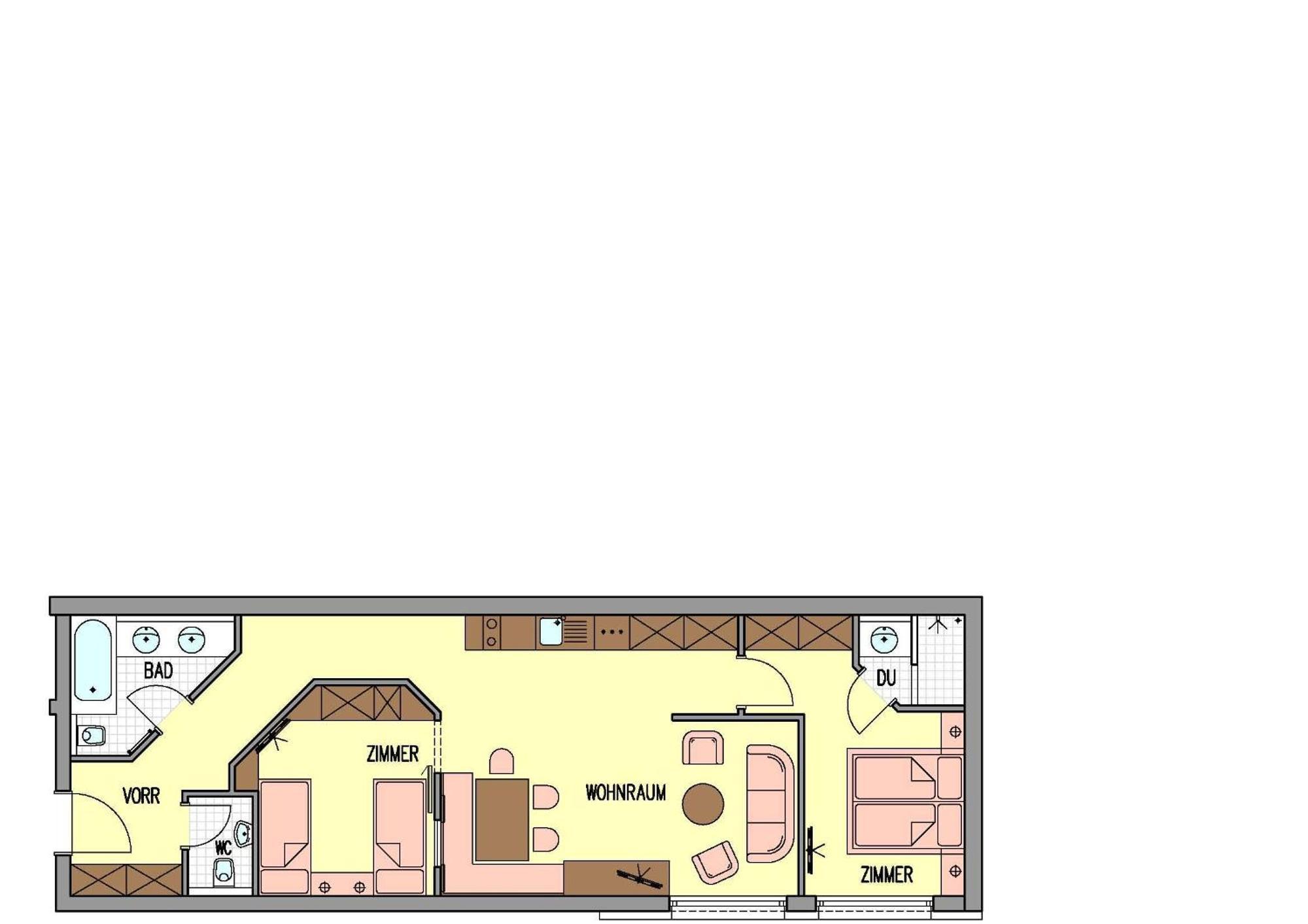Appartement met 2 slaapkamers