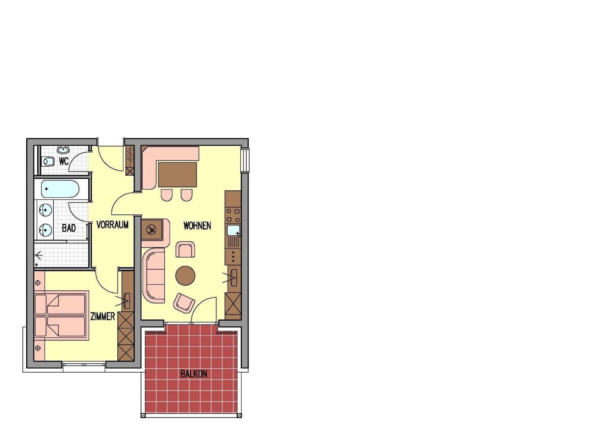 Appartement met 1 Slaapkamer