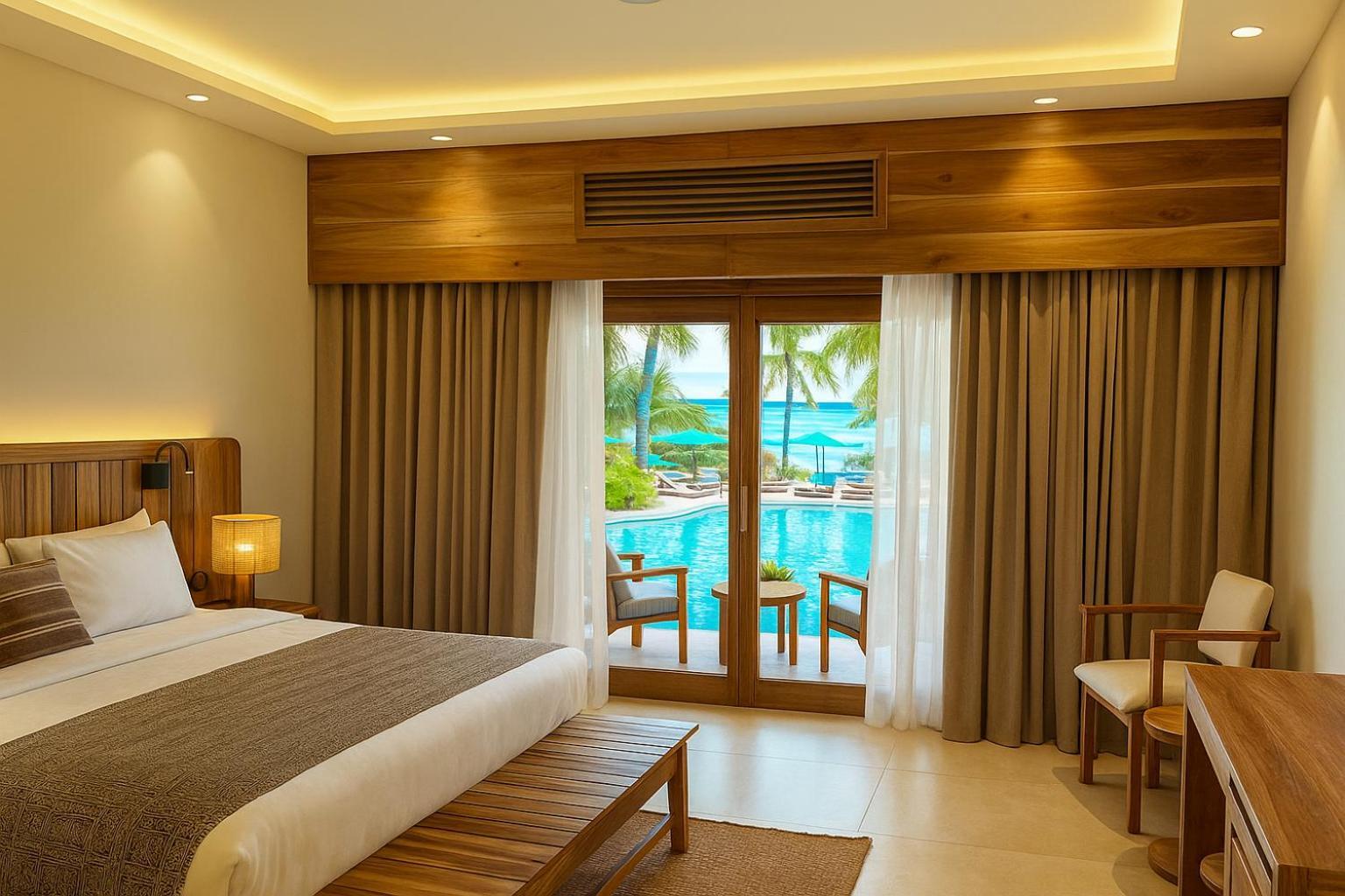 Premium Deluxe King or Twin Bed Pool & Ocean View