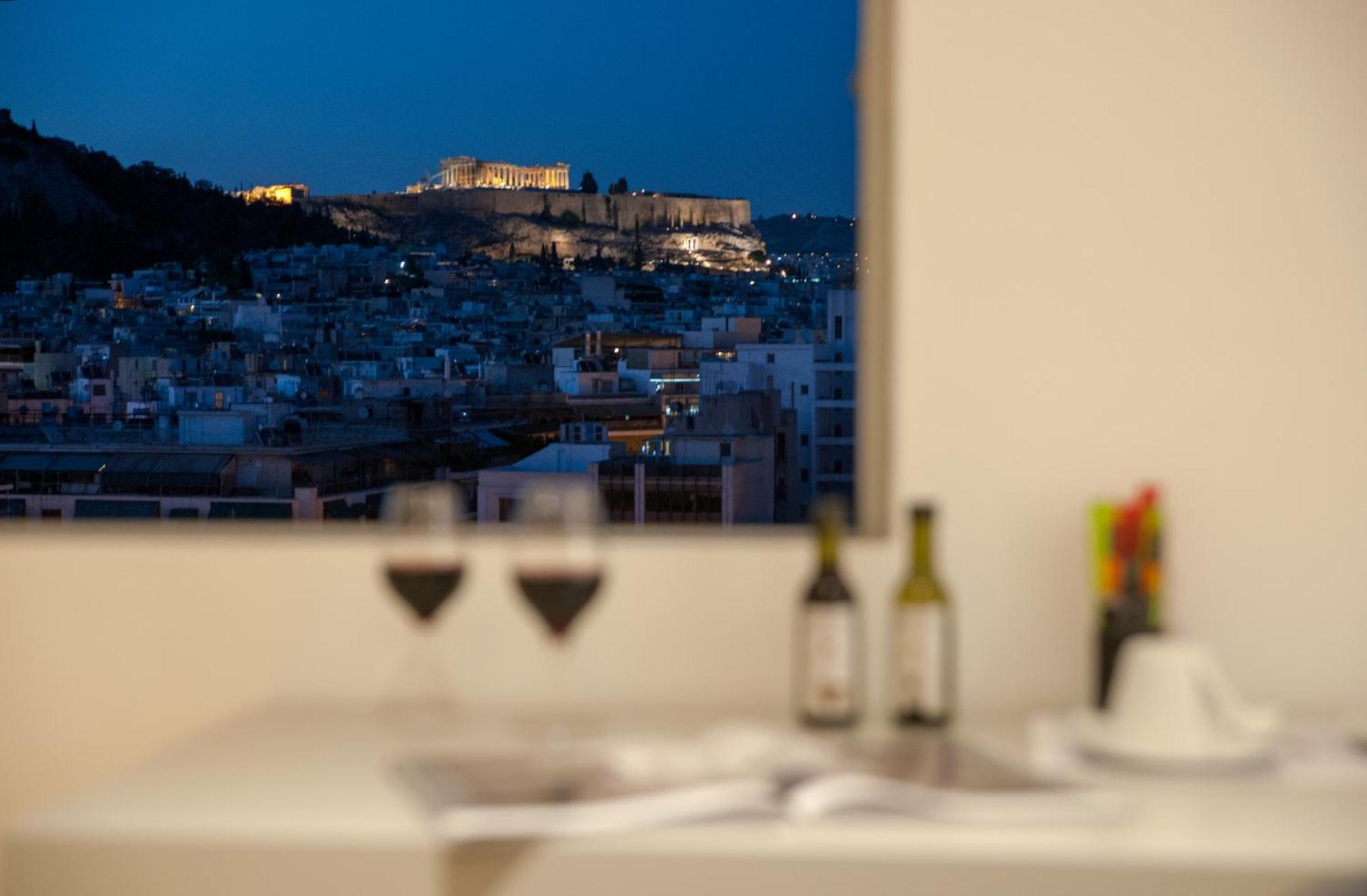 Penthouse-Suite mit Aussicht auf die Akropolis